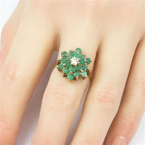 antique emerland rings|second hand emerald rings.